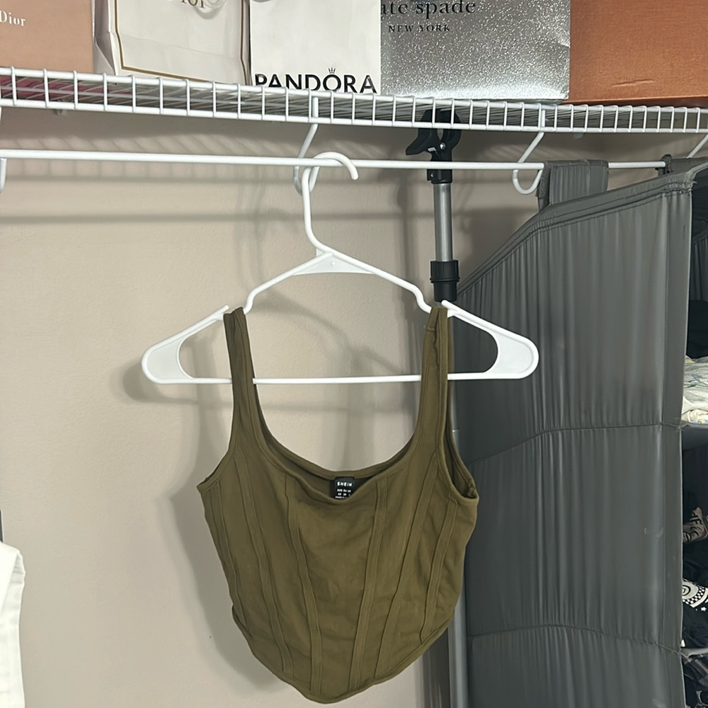 Olive green tank top